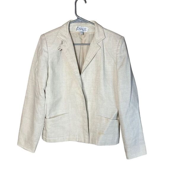 Chaus Linen Blend Blazer Size 10 - Picture 1 of 9